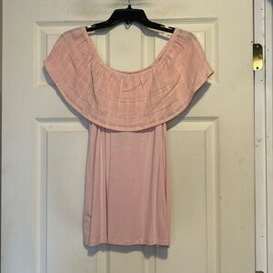 Cable & Gauge Off The Shoulder Pink Top Size Small